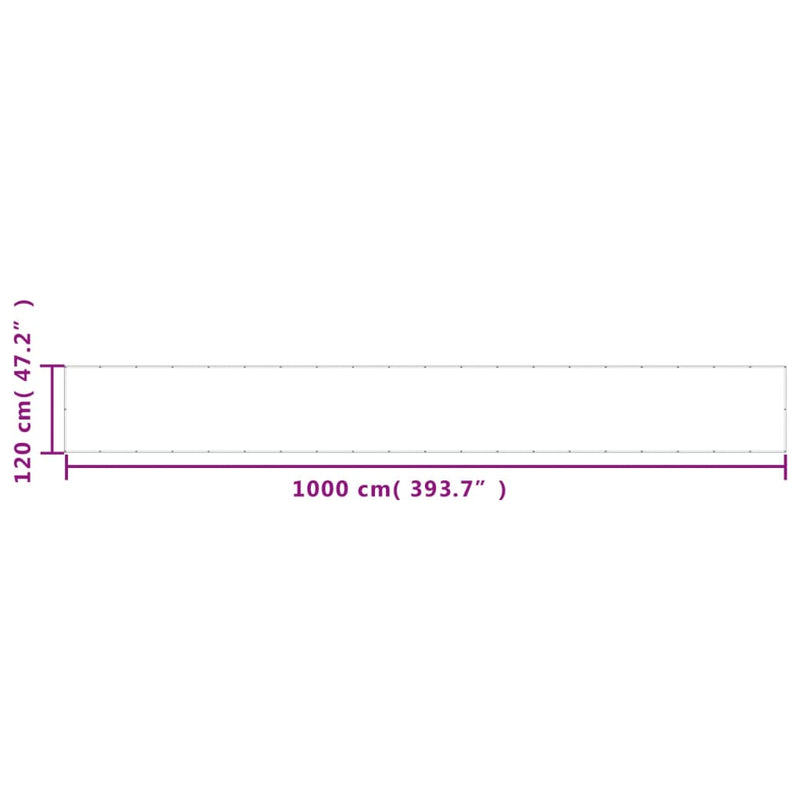 vidaXL homokszínű 100% oxford poliészter erkélyparaván 120 x 1000 cm