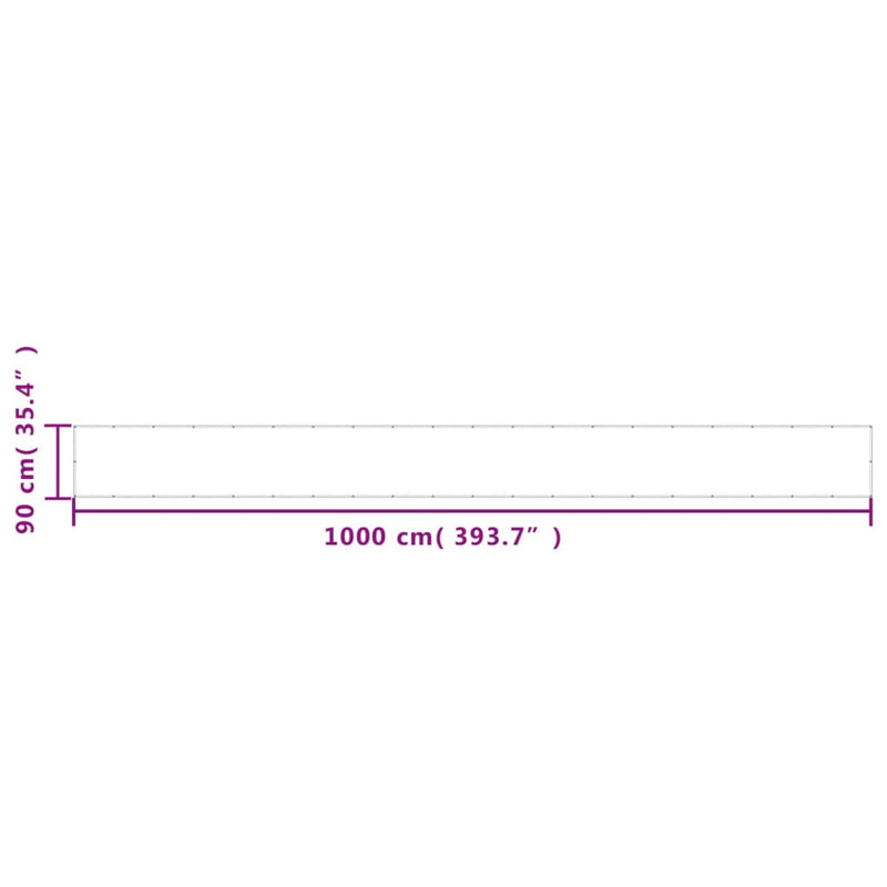 vidaXL fehér 100% oxford poliészter erkélyparaván 90 x 1000 cm