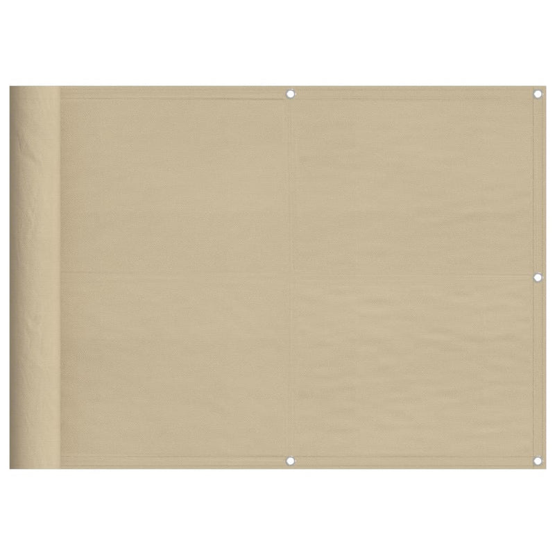 vidaXL bézs 100% oxford poliészter erkélyparaván 75 x 800 cm