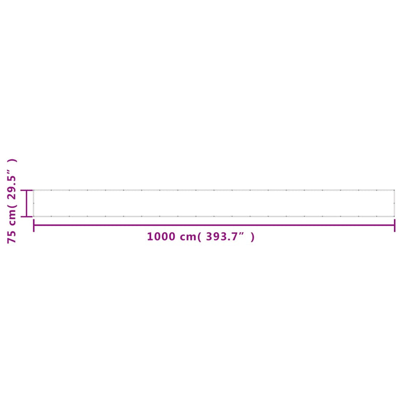 vidaXL krémszínű 100% oxford poliészter erkélyparaván 75 x 1000 cm