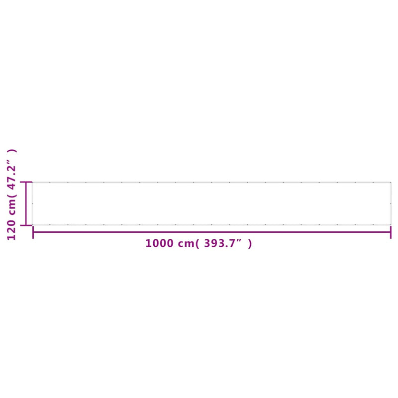 vidaXL tópszínű 100% oxford poliészter erkélyparaván 120 x 1000 cm