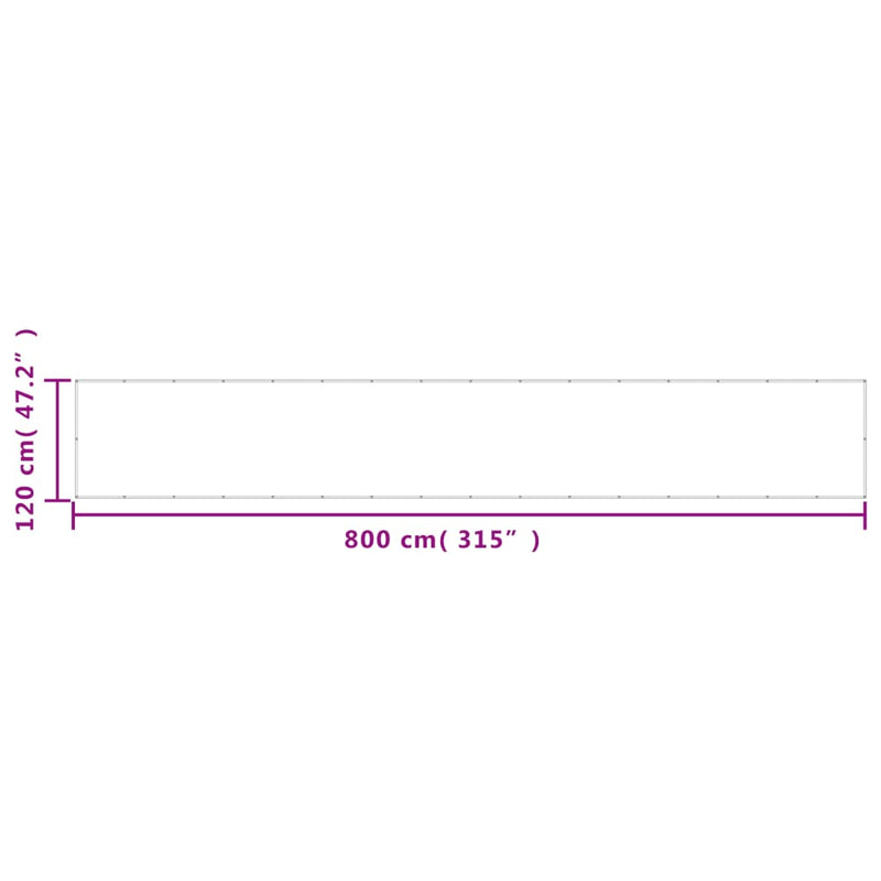 vidaXL sötétzöld 100% oxford poliészter erkélyparaván 120 x 800 cm