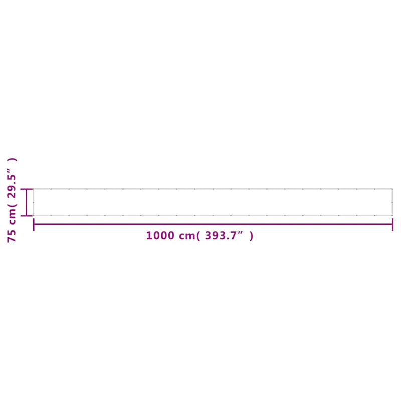 vidaXL fekete 100% oxford poliészter erkélyparaván 75 x 1000 cm