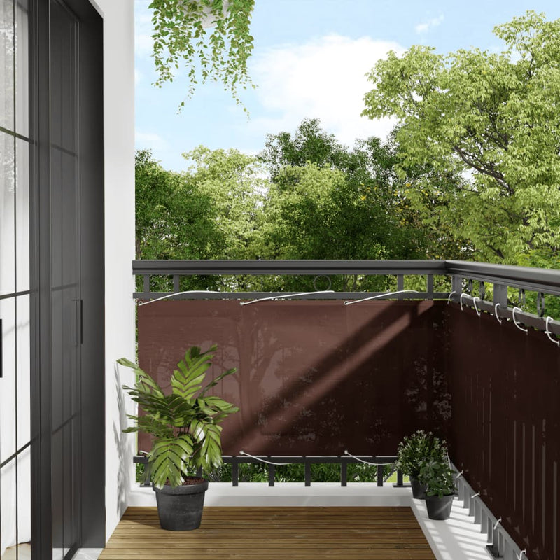 vidaXL barna 100% oxford poliészter erkélyparaván 75 x 800 cm