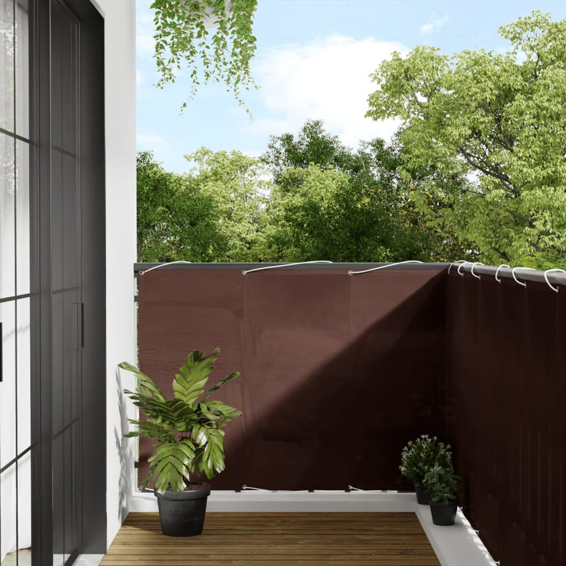 vidaXL barna 100% oxford poliészter erkélyparaván 120 x 700 cm