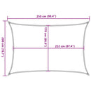 vidaXL világosszürke 100% poliészter oxford szövet napvitorla 2,5x2 m