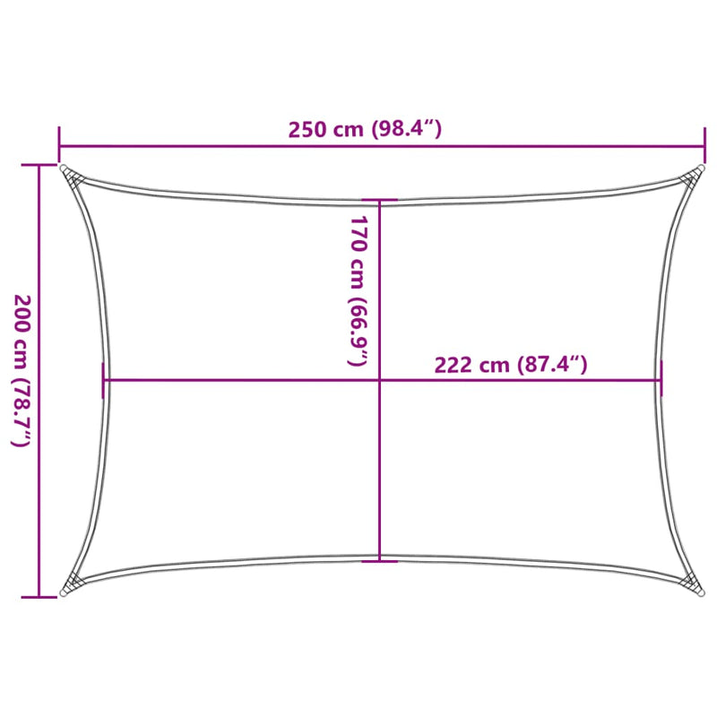 vidaXL homokszínű 100% poliészter oxford szövet napvitorla 2,5x2 m