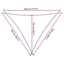 vidaXL szürke 100% poliészter oxford szövet napvitorla 2,5x2,5x3,5 m