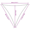 vidaXL világosszürke 100% poliészter oxford szövet napvitorla 3x3x3 m