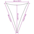 vidaXL világosszürke 100% poliészter oxford szövet napvitorla 5x7x7 m