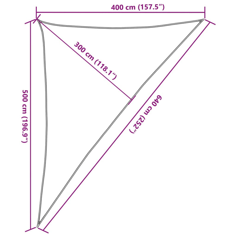 vidaXL szürke 100% poliészter oxford szövet napvitorla 4x5x6,4 m