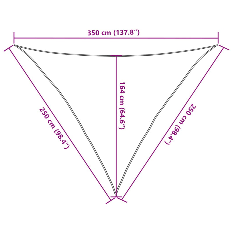 vidaXL 100% poliészter oxford szövet napvitorla 2,5x2,5x3,5 m