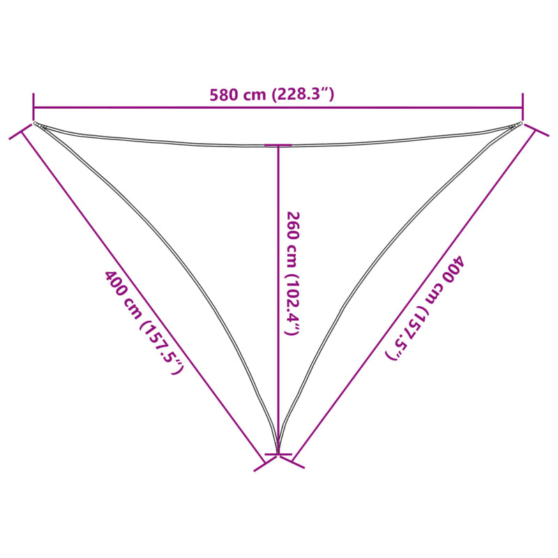 vidaXL homokszínű 100% oxford szövet napvitorla 4x4x5,8 m