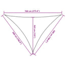 vidaXL fekete 100% poliészter oxford szövet napvitorla 7 x 5 x 5 m
