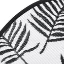 vidaXL kültéri szőnyeg ARAKIL fehér és fekete Ø120 cm PP