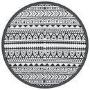 vidaXL kültéri szőnyeg ARAKIL fekete Ø120 cm PP