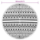 vidaXL kültéri szőnyeg ARAKIL fekete Ø120 cm PP