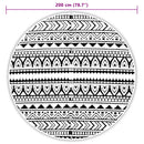 vidaXL kültéri szőnyeg ARAKIL fekete Ø200 cm PP