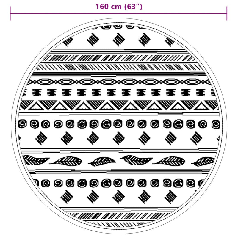 vidaXL kültéri szőnyeg ARAKIL szürke Ø160 cm PP