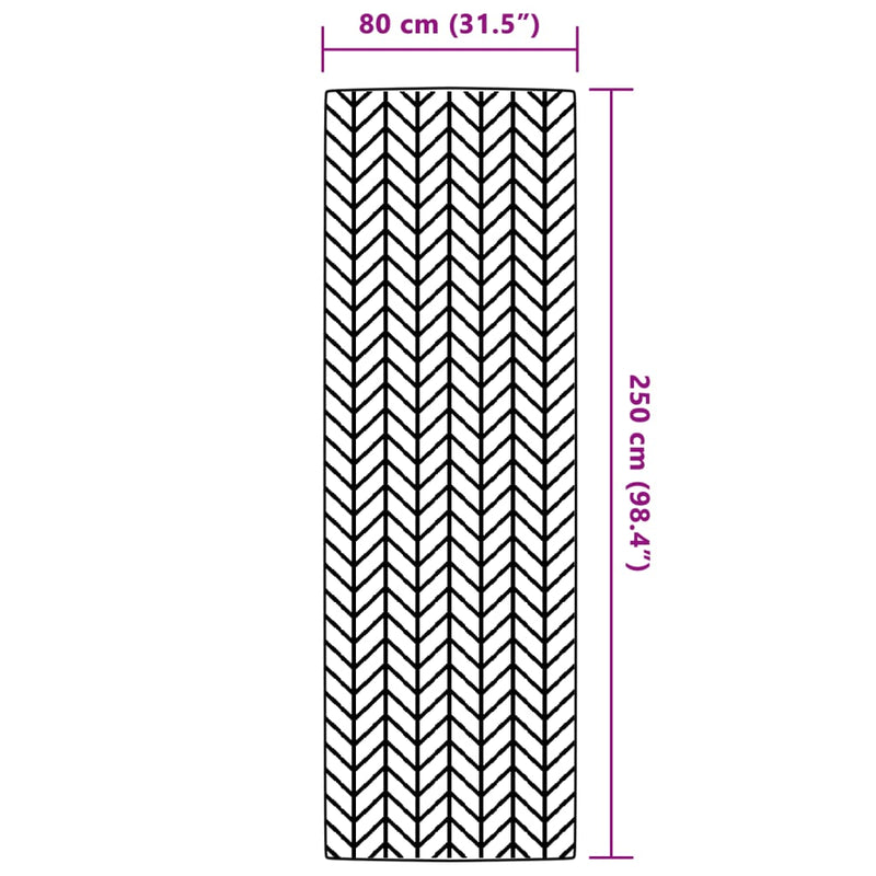 vidaXL kültéri szőnyeg ARAKIL szürke 80x250 cm PP