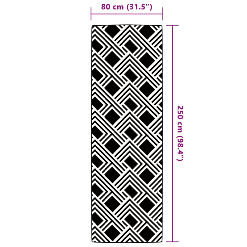 vidaXL kültéri szőnyeg ARAKIL szürke 80x250 cm PP