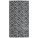 vidaXL kültéri szőnyeg ARAKIL fekete-fehér 80x150 cm PP