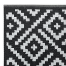 vidaXL kültéri szőnyeg ARAKIL fehér és fekete 80x250 cm PP
