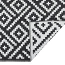 vidaXL kültéri szőnyeg ARAKIL fehér és fekete 80x250 cm PP