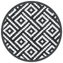 vidaXL kültéri szőnyeg ARAKIL fehér és fekete Ø160 cm PP