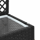 vidaXL Kertifuttató virágágyás Fekete 35 x 30 x 135 cm Fém