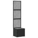 vidaXL Kertifuttató virágágyás Fekete 35 x 30 x 135 cm Fém