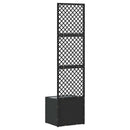 vidaXL Kertifuttató virágágyás Fekete 35 x 30 x 135 cm Fém