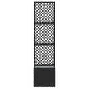 vidaXL Kertifuttató virágágyás Fekete 35 x 30 x 135 cm Fém