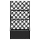 vidaXL Növénytartó Fekete 70 x 30 x 135 cm Fém