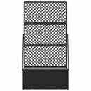 vidaXL Kertifuttató virágágyás Fekete 70 x 30 x 135 cm Fém