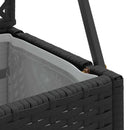 vidaXL Növénytartó Fekete 105 x 30 x 170 cm Fém