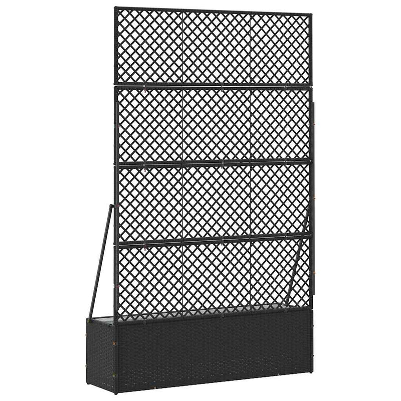 vidaXL Növénytartó Fekete 105 x 30 x 170 cm Fém