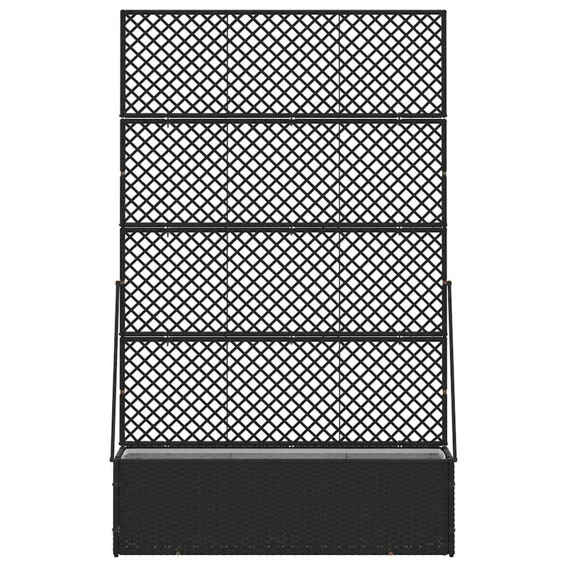 vidaXL Növénytartó Fekete 105 x 30 x 170 cm Fém