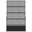 vidaXL Kertifuttató virágágyás Fekete 105 x 30 x 170 cm Fém
