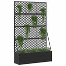 vidaXL Növénytartó Fekete 105 x 30 x 170 cm Fém