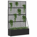 vidaXL Kertifuttató virágágyás Fekete 105 x 30 x 170 cm Fém