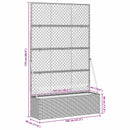 vidaXL Kertifuttató virágágyás Fekete 105 x 30 x 170 cm Fém