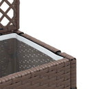 vidaXL Kertifuttató virágágyás Barna 35 x 30 x 135 cm Fém