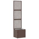 vidaXL Kertifuttató virágágyás Barna 35 x 30 x 135 cm Fém