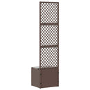 vidaXL Kertifuttató virágágyás Barna 35 x 30 x 135 cm Fém