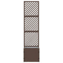 vidaXL Kertifuttató virágágyás Barna 35 x 30 x 135 cm Fém