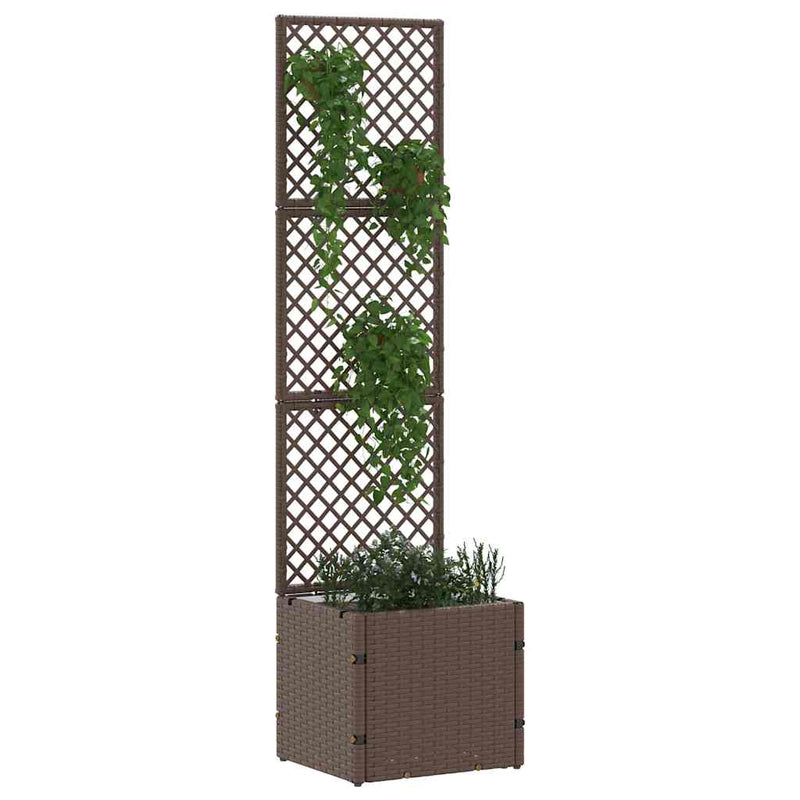 vidaXL Növénytartó Barna 35 x 30 x 135 cm Fém