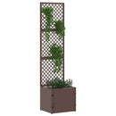 vidaXL Kertifuttató virágágyás Barna 35 x 30 x 135 cm Fém