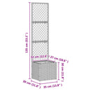 vidaXL Kertifuttató virágágyás Barna 35 x 30 x 135 cm Fém