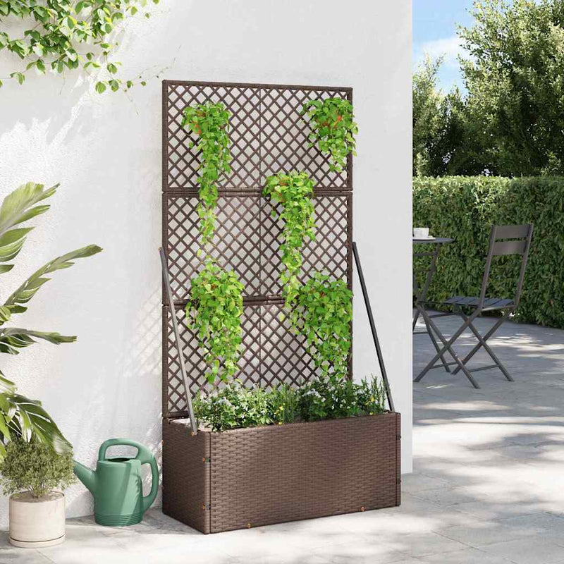 vidaXL Növénytartó Barna 70 x 30 x 135 cm Fém
